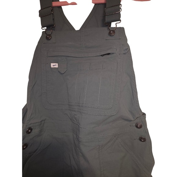 Duluth Trading Co Heirloom Gardening Bib Overalls Sage Green Womens sx31 Ripstop - Picture 2 of 4